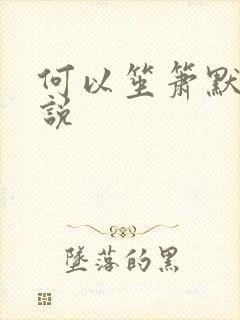 何以笙箫默 小说