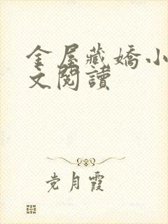 金屋藏娇小说全文阅读