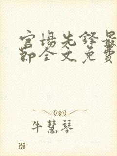 官场先锋最新章节全文免费阅读