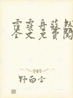 霍霆舟苏然小说全文免费阅读