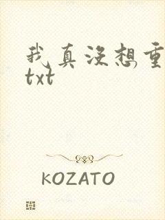 我真没想重生啊txt