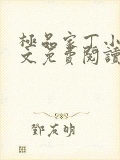 极品家丁小说全文免费阅读