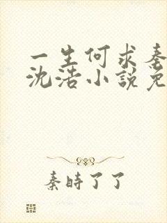 一生何求秦菲雪沈浩小说免费阅读全文