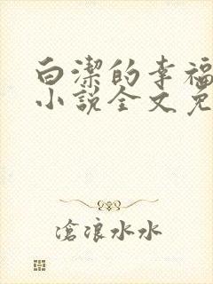 白洁的幸福生活小说全文免费笔趣阁阅读