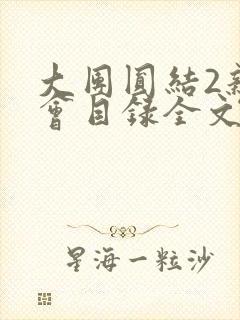 大团圆结2亲情会目录全文阅读视频