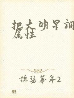 把大明星调成专属性