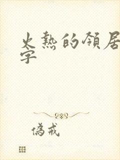 火热的领居中文字