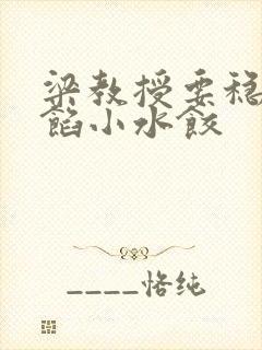 梁教授要稳住肉馅小水饺