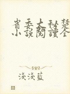 省委大秘楚东恒小说阅读全文