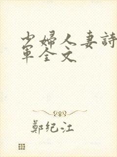 少妇人妻诗雨小军全文
