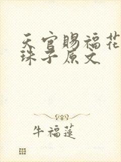 天官赐福花怜塞珠子原文