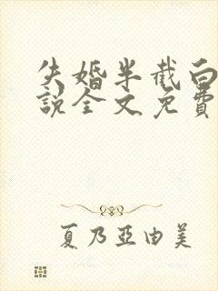 失婚半截白菜小说全文免费阅读