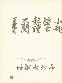 直不起腰小说免费阅读笔趣阁无弹窗