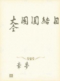 大团圆结目录大全