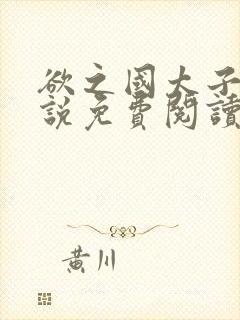 欲之国太子的小说免费阅读