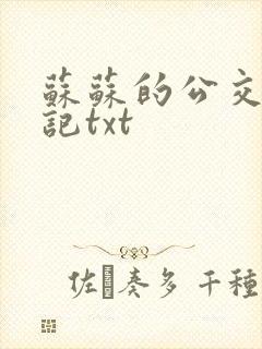 苏苏的公交车日记txt