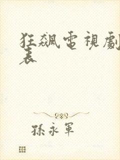 狂飙电视剧演员表