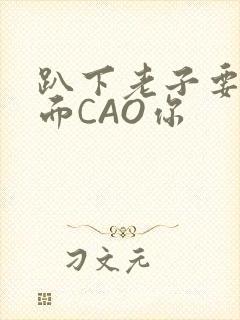 趴下老子要从后面CAO你