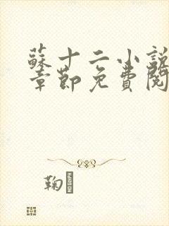 苏十二小说最新章节免费阅读全文