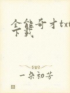 全能奇才txt下载