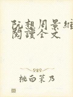 阮想周景维免费阅读全文