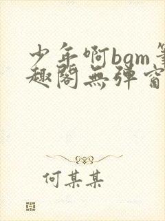 少年啊bgm笔趣阁无弹窗免费