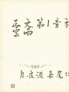 正文第1章初尝云雨