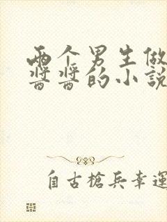 两个男生做酿酿酱酱的小说