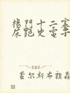 杨门十二寡妇肉床艳史电子书