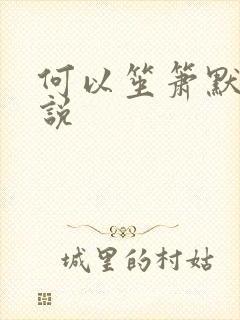 何以笙箫默 小说