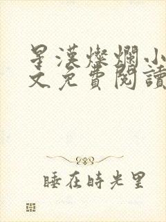 星汉灿烂小说全文免费阅读