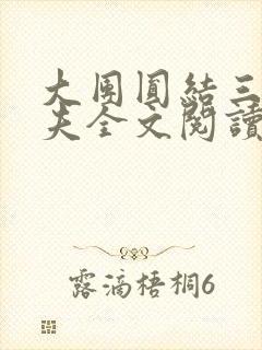 大团圆结三女一夫全文阅读