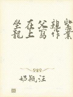 坐在父亲紫色大龙上写作业