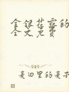 金银花露的小说全文免费