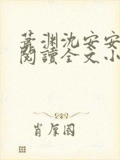 萧渊沈安安免费阅读全文小说