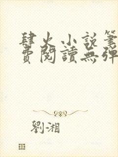 肆火小说笔趣免费阅读无弹窗