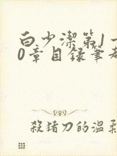 白少洁第1一40章目录笔趣阁