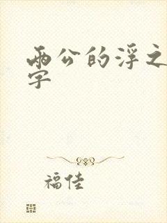 两公的浮之手中字
