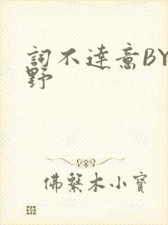 词不达意BY咩野