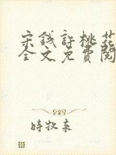 宋钱许桃花小说全文免费阅读