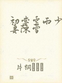 初尝云雨少妇人妻陈雪