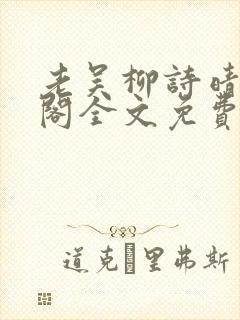 老吴柳诗晴笔趣阁全文免费阅读