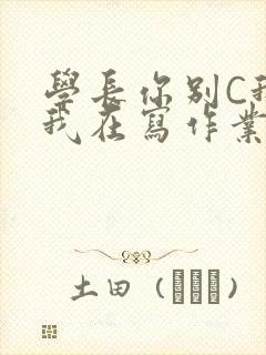 学长你别C我了我在写作业