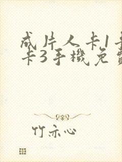 成片人卡1卡2卡3手机免费看