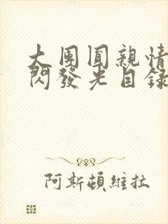 大团圆亲情会闪闪发光目录