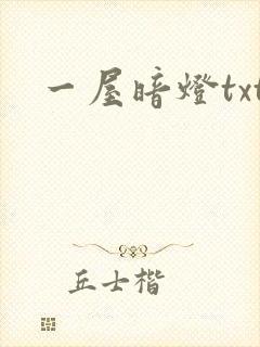一屋暗灯txt