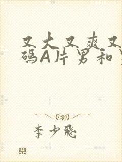 又大又爽又黄无码A片男和男