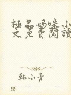 极品妈咪小说全文免费阅读