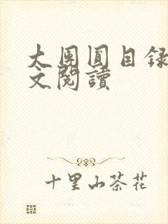 大团圆目录及全文阅读