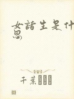 女诸生是什么意思